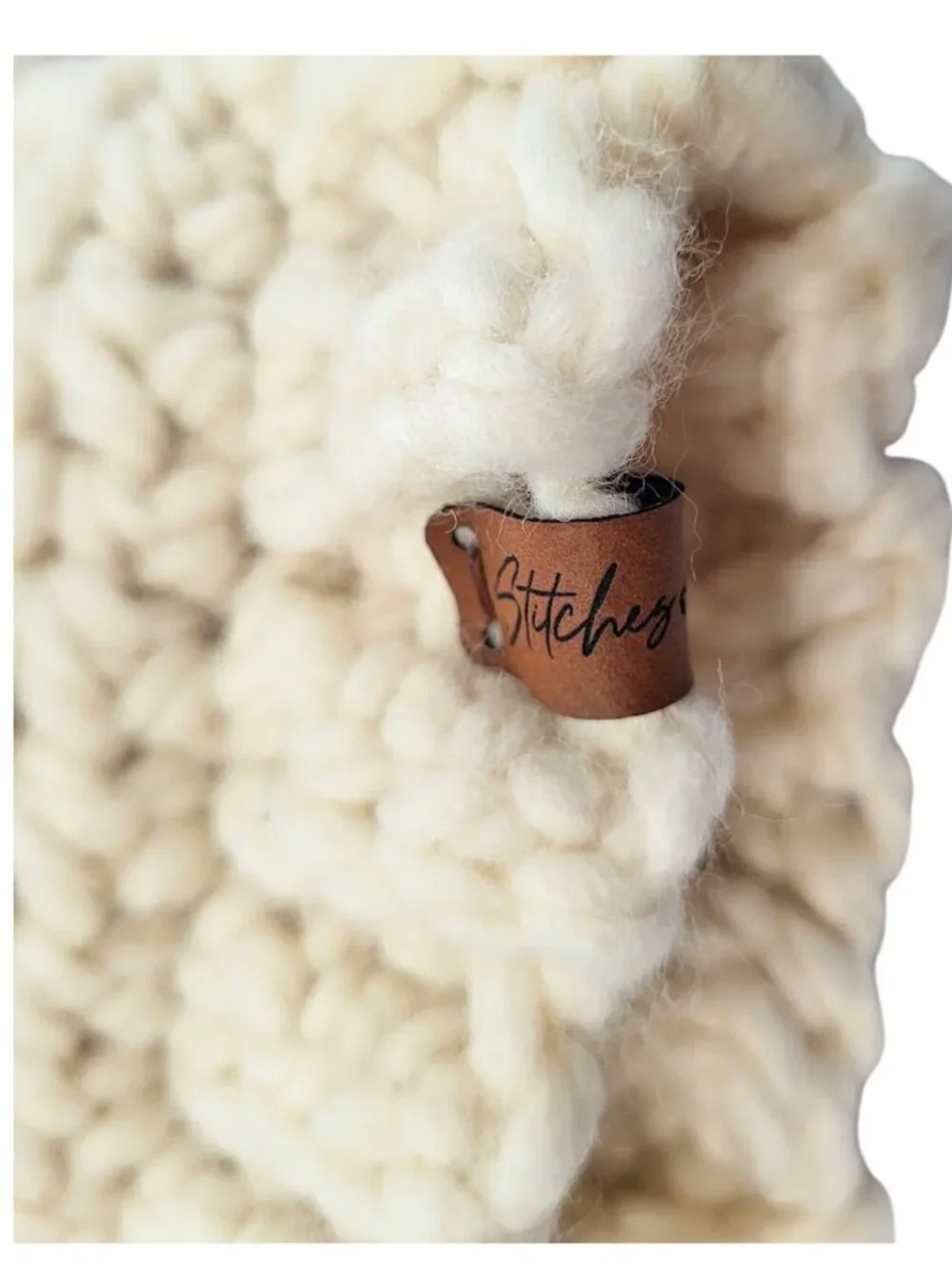 STITCHES & MOOR Chunky Knit Double Pom-Pom Faux Fur Beanie Hat - Infants 0-12 M